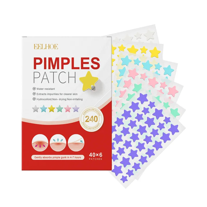 240pcs Star Acne Patches for Face Oil Control Spot Treatment - Cute Sticker for Covering Zits and Blemishes