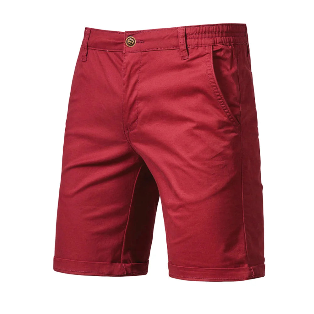 Standard Casual High Quality 100% Cotton, Elastic Waist - Men's Shorts
