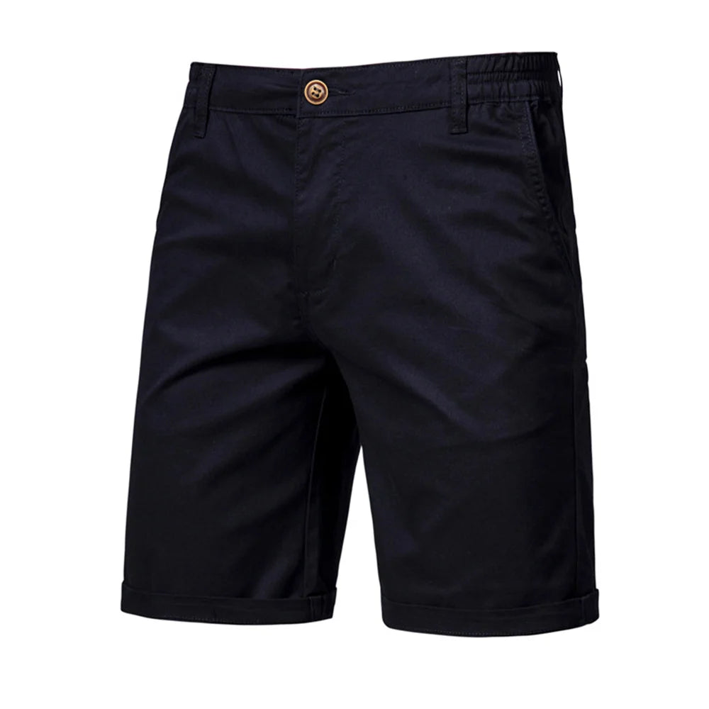 Standard Casual High Quality 100% Cotton, Elastic Waist - Men's Shorts