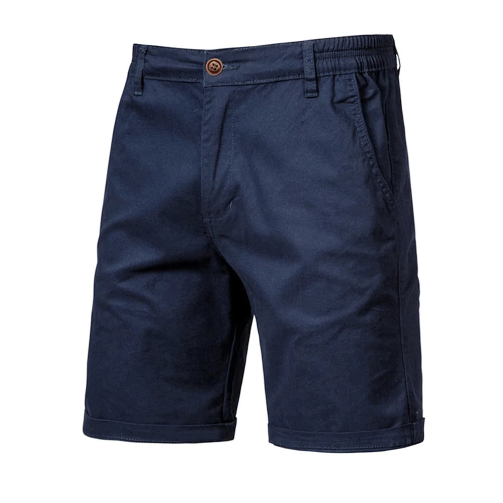 Standard Casual High Quality 100% Cotton, Elastic Waist - Men's Shorts