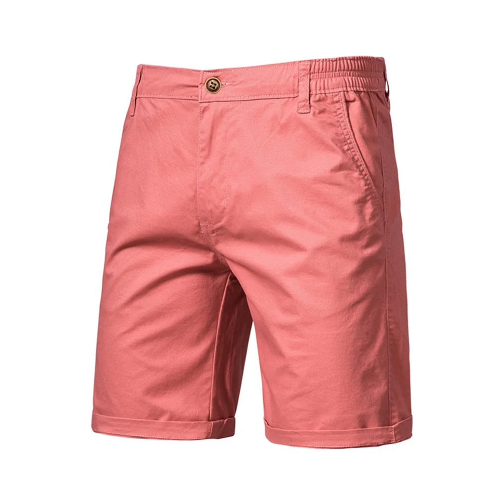 Standard Casual High Quality 100% Cotton, Elastic Waist - Men's Shorts