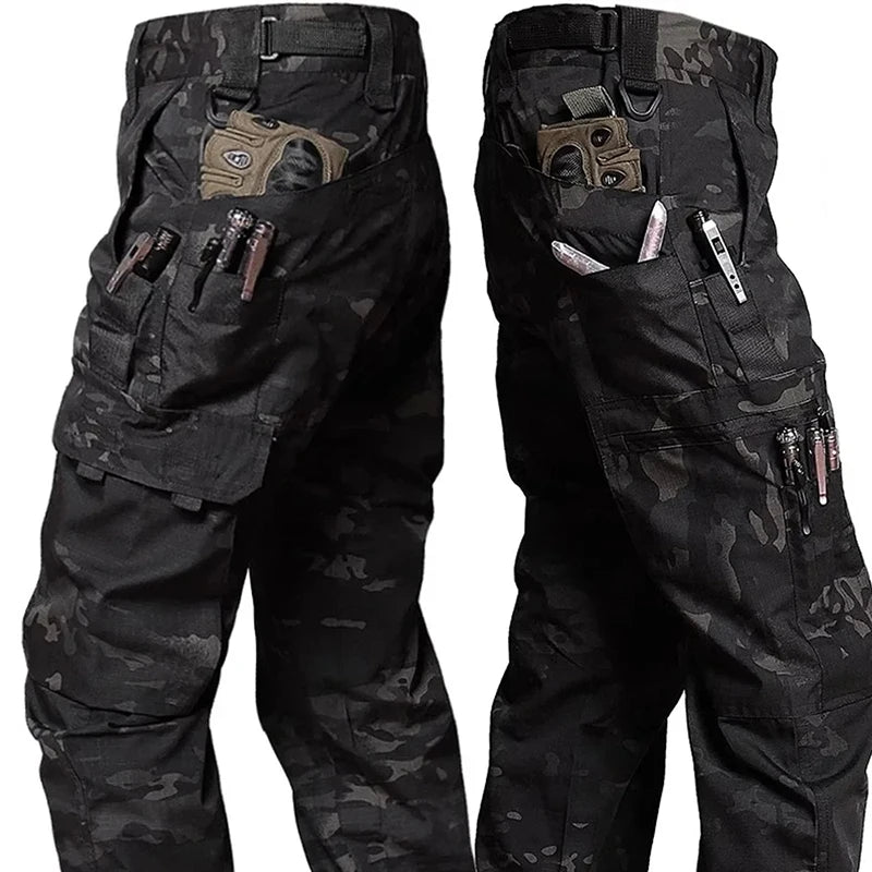 Tactical Work, Multi-pocket, Waterproof Cargo Trousers - Outdoor Workwear - Men's Trousers