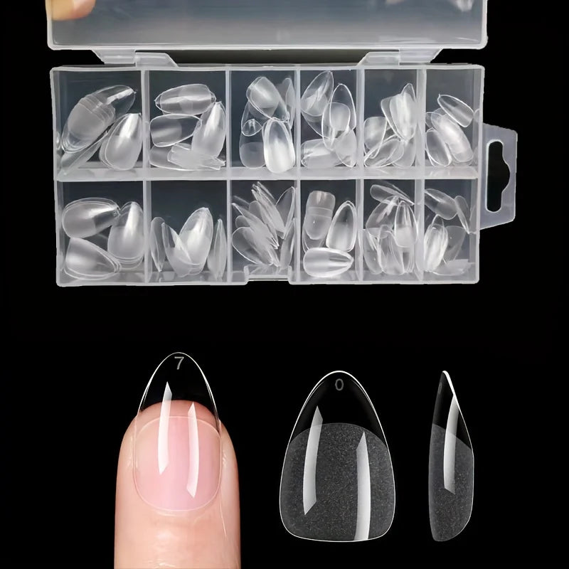 120Pcs Full Cover Press On Nail Tips Stiletto - Soak Off Gel Nail Extension