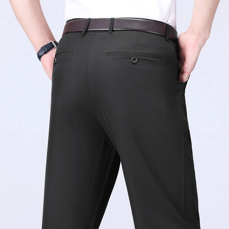Smart Casual Straight Fit Trousers - Men's Trousers