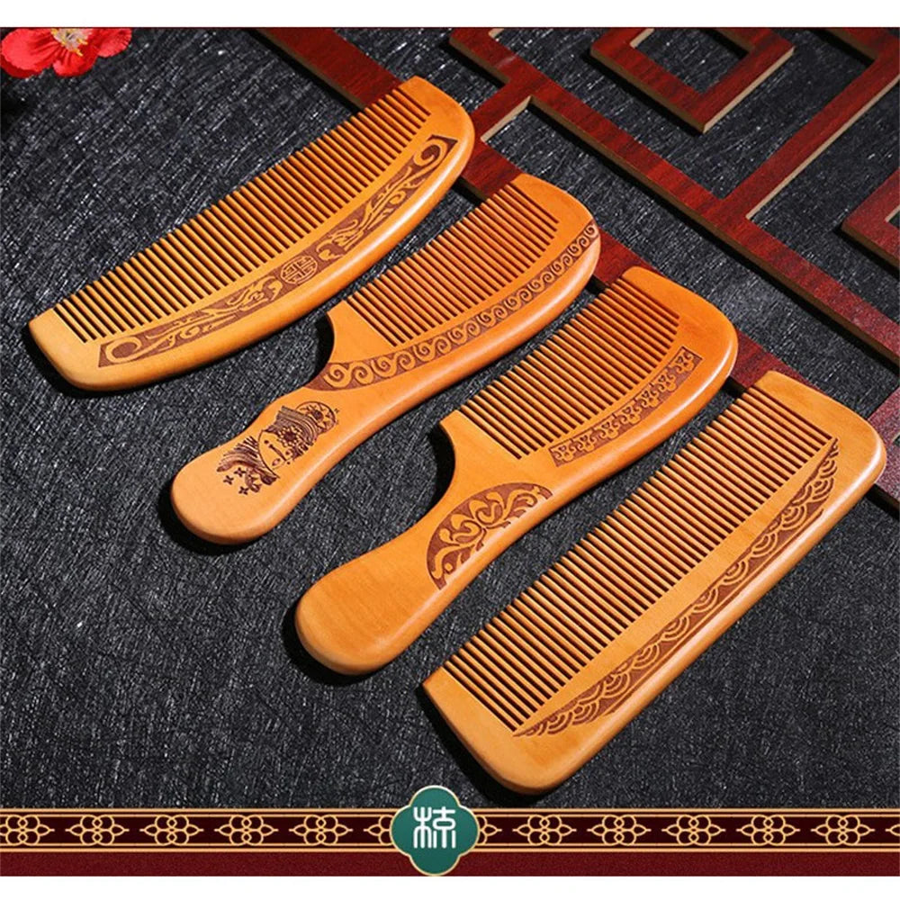 Handmade Natural Sandalwood Comb, 4 Variations - Hair Comb