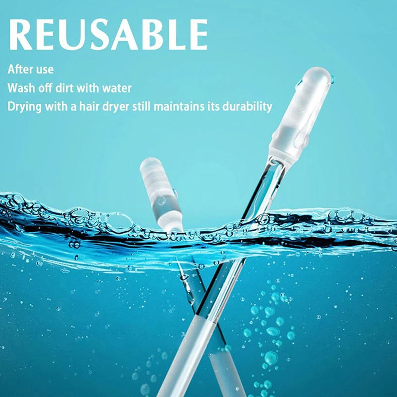 24Pcs Disposable Silicone Ear Wax Remover - Reusable Adhesive Earpick