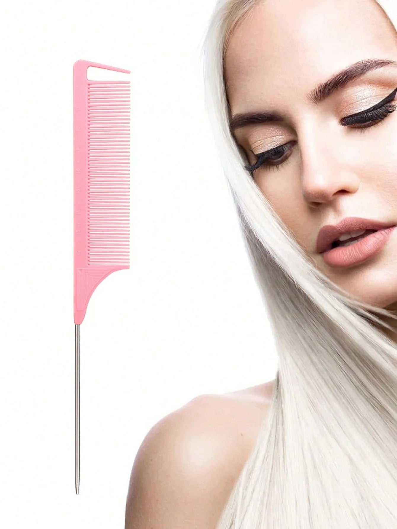 stainless steel pointed - professional hair comb