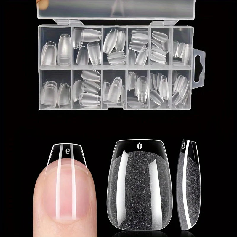 120Pcs Full Cover Press On Nail Tips Stiletto - Soak Off Gel Nail Extension