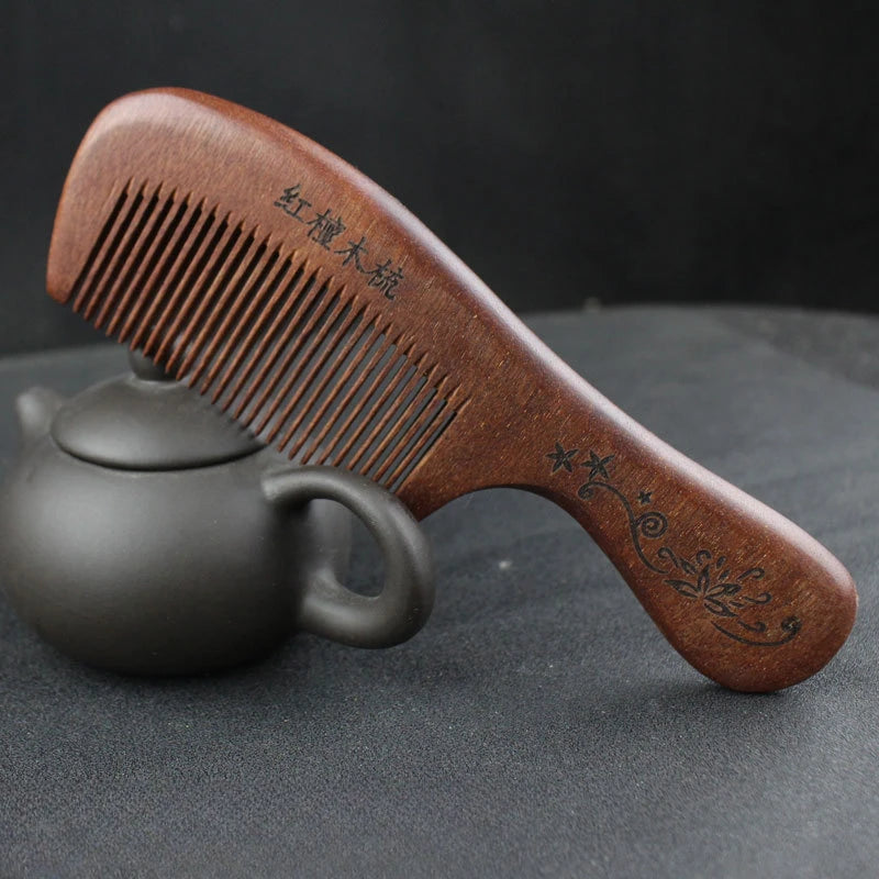 Natural Sandalwood Hair Combs Anti-Static Wooden Comb Hair Care