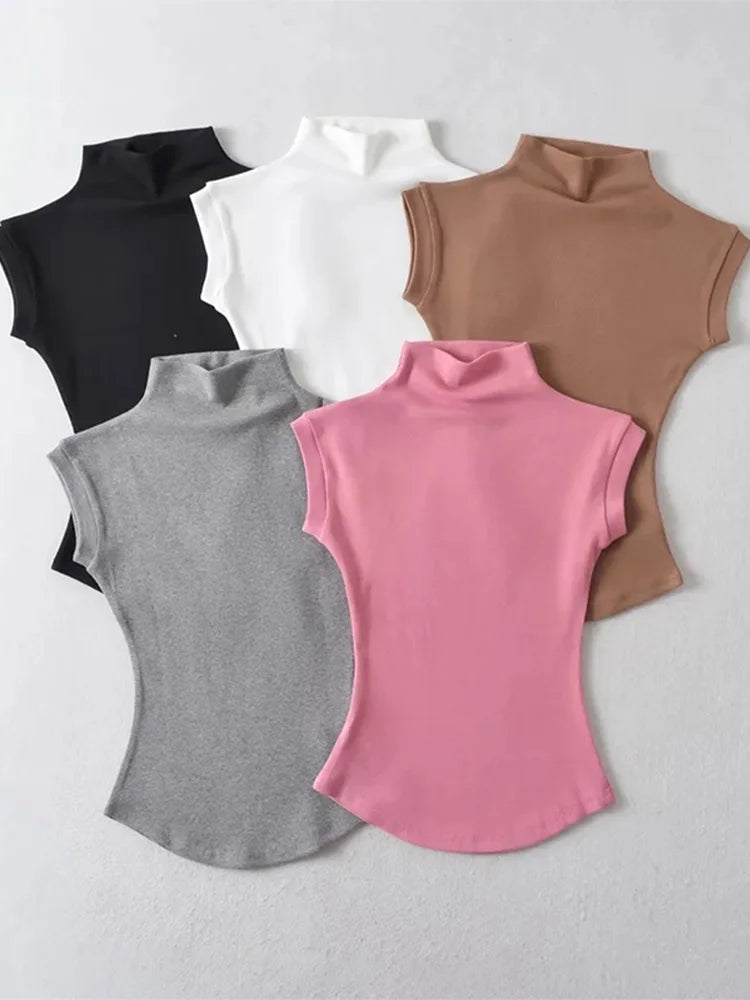 Sleeveless Turtleneck - Women’s Top