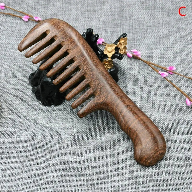 Natural Sandalwood Hair Combs Anti-Static - Sandalwood Comb - Hair Care
