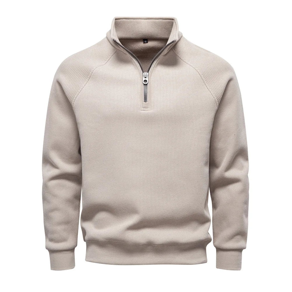 Fleece-Lined Half-Zip Sweatshirt - Men's Sweatshirt