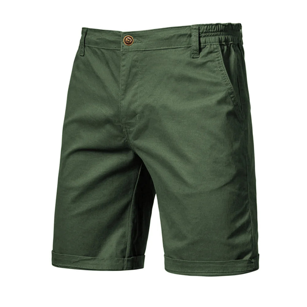 Standard Casual High Quality 100% Cotton, Elastic Waist - Men's Shorts