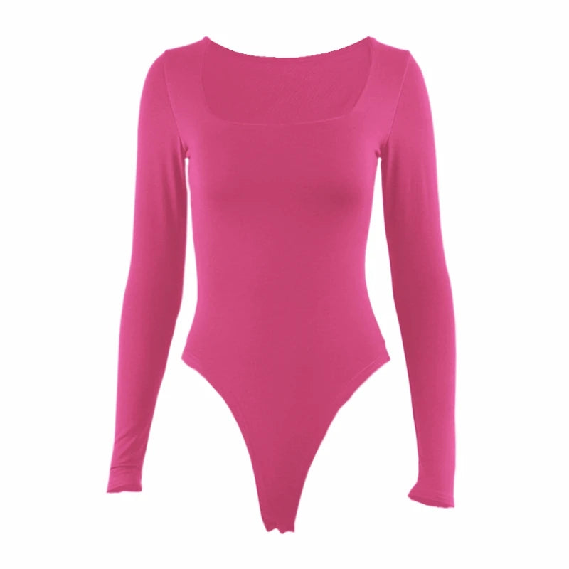 Long Sleeve, Square Neck - Women’s Bodysuit