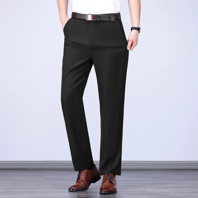 Smart Casual Straight Fit Trousers - Men's Trousers