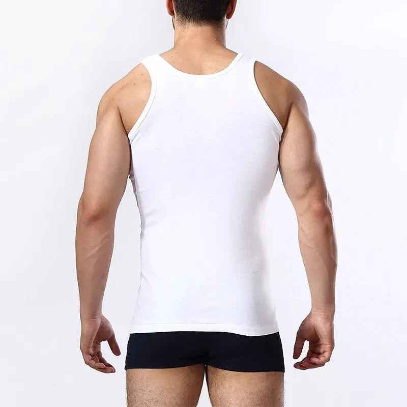 1/3 Pack Cotton Simple Fit Sports Vest - Men's Vest