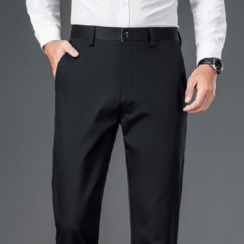 Smart Casual Straight Fit Trousers - Men's Trousers