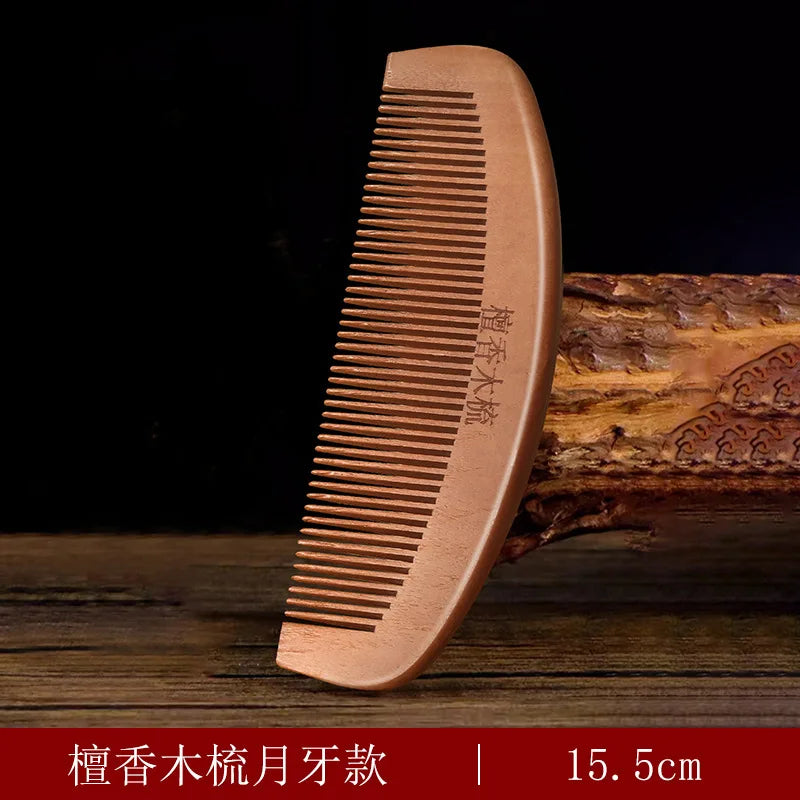 Natural Sandalwood Hair Combs Anti-Static Wooden Comb Hair Care