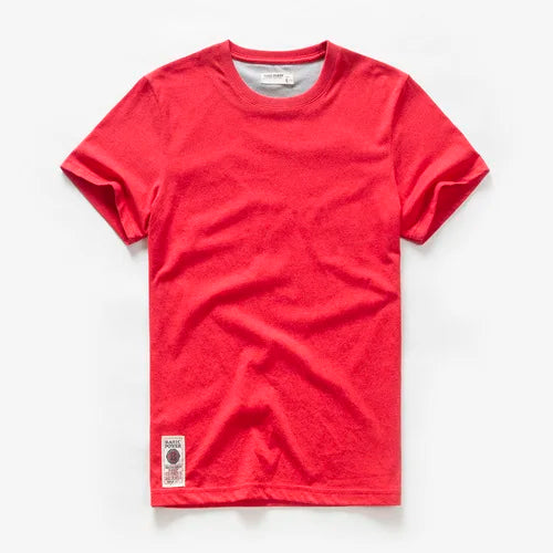 Solid Colour Casual O-neck High Quality - Men's T-Shirt