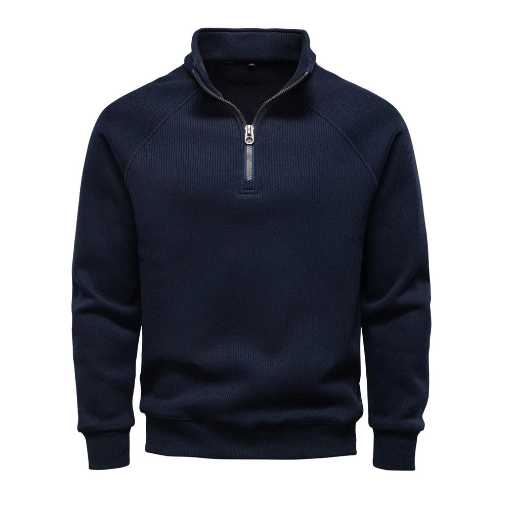 Fleece-Lined Half-Zip Sweatshirt - Men's Sweatshirt