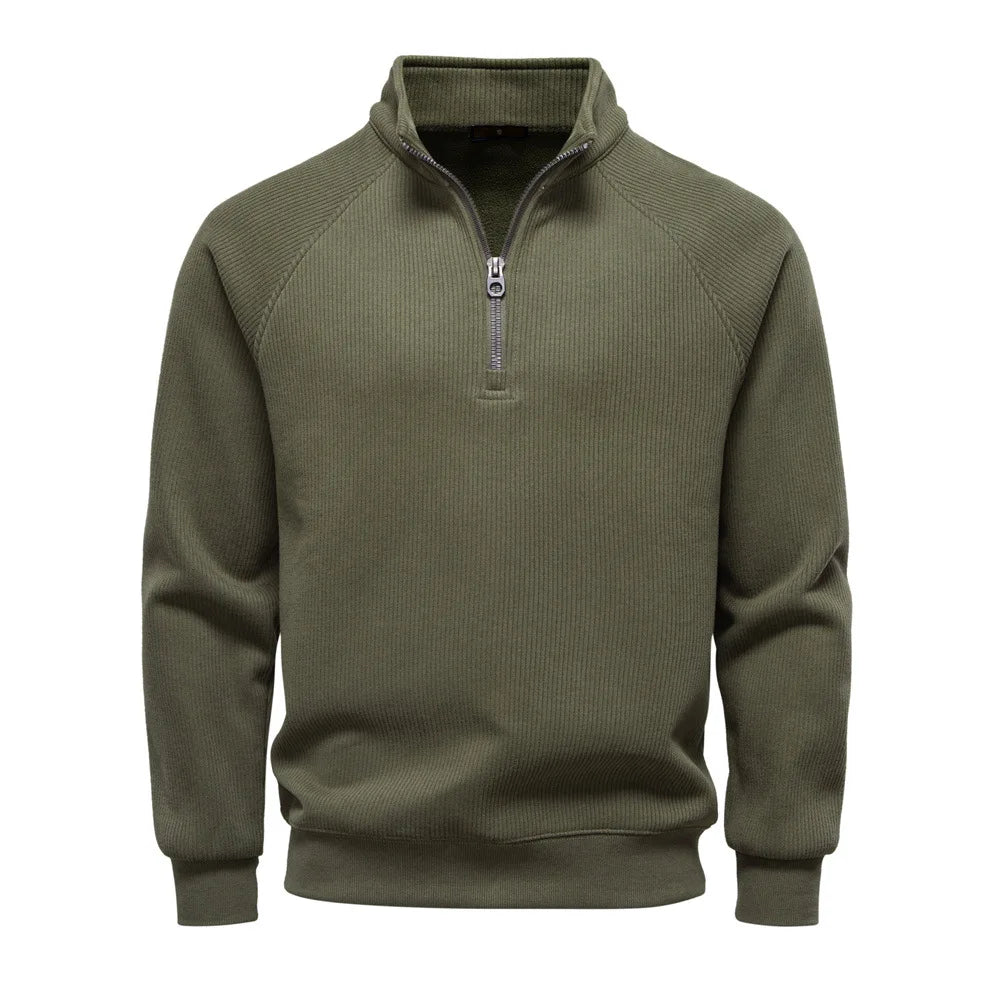 Fleece-Lined Half-Zip Sweatshirt - Men's Sweatshirt