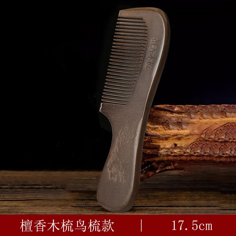 Natural Sandalwood Hair Combs Anti-Static Wooden Comb Hair Care