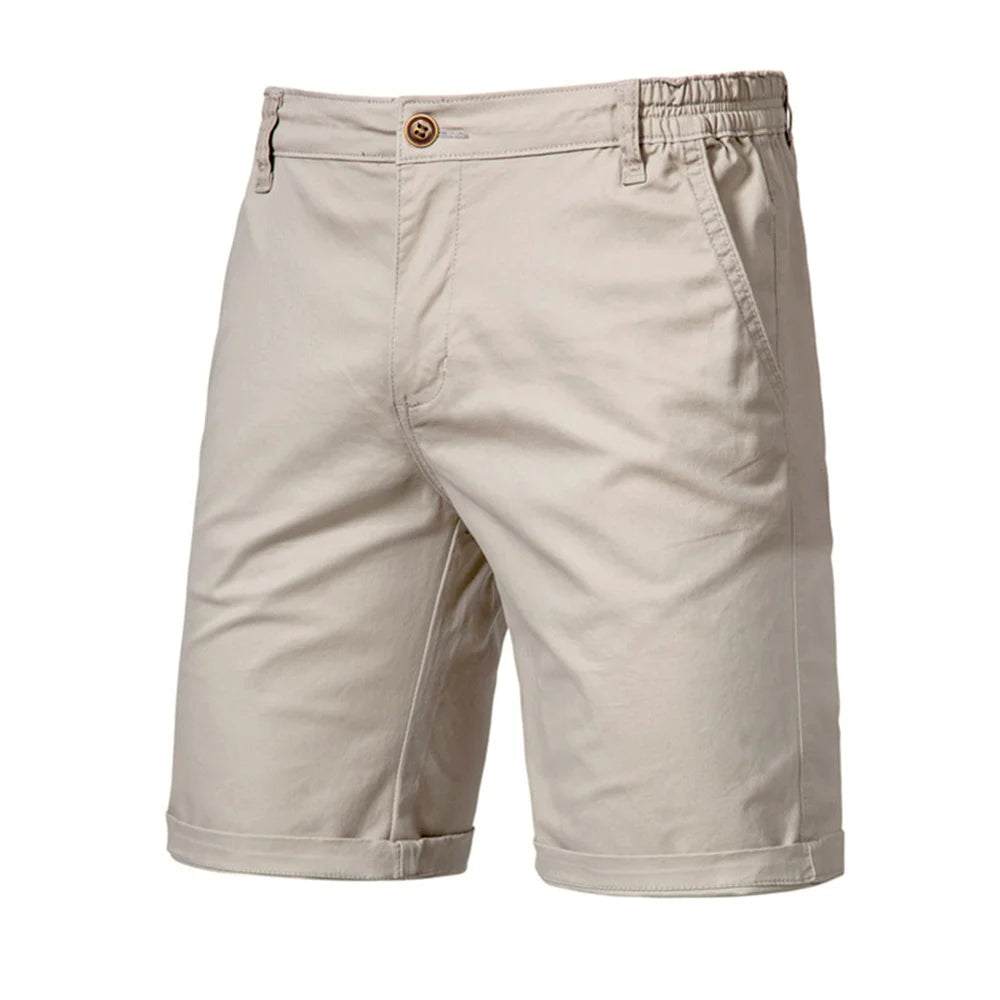 Standard Casual High Quality 100% Cotton, Elastic Waist - Men's Shorts