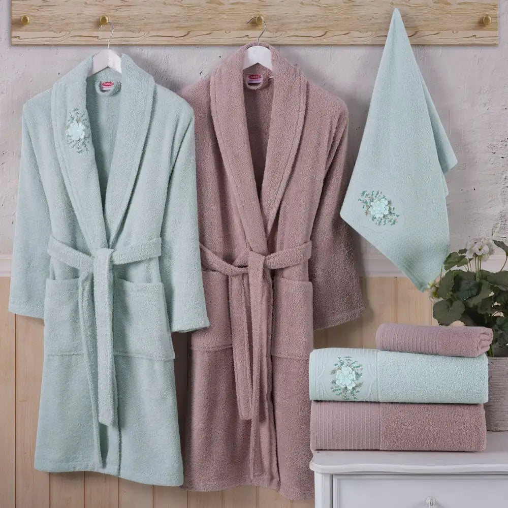 Hobby Line - Cotton Bathic Set - S. Green K. Beige