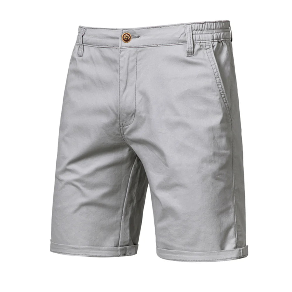 Standard Casual High Quality 100% Cotton, Elastic Waist - Men's Shorts