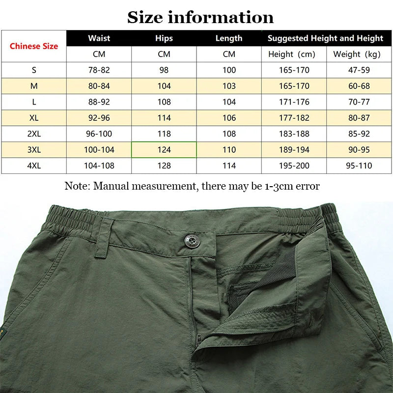 Tactical Multi-pocket Cargo Trousers, Lightweight - Men's Trousers