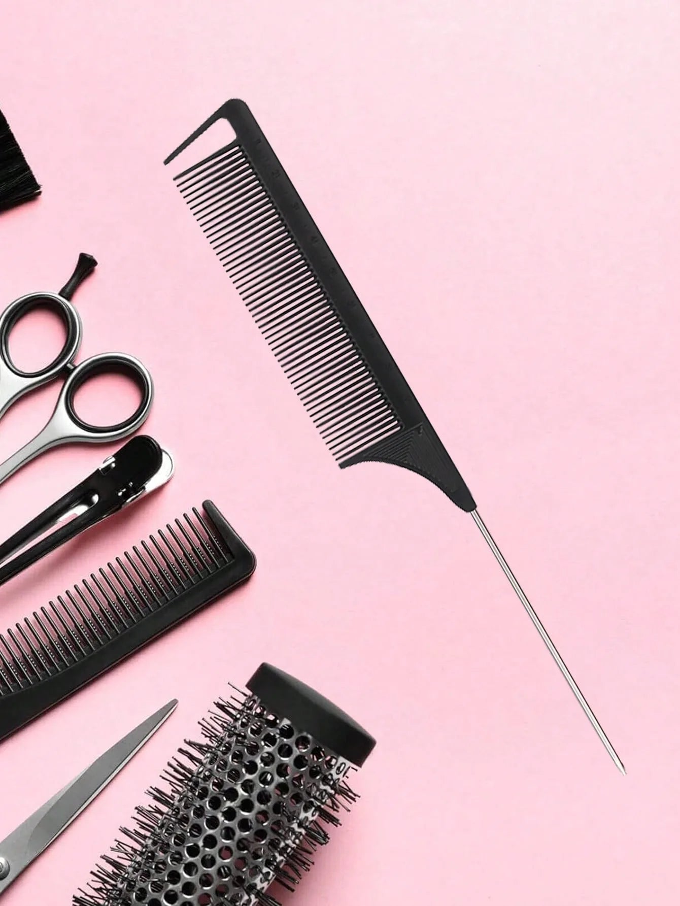 stainless steel pointed - professional hair comb