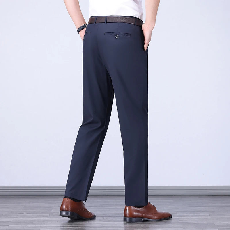 Smart Casual Straight Fit Trousers - Men's Trousers