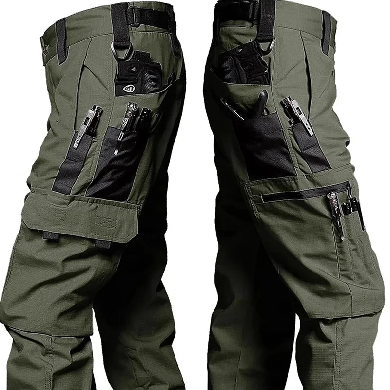 Tactical Work, Multi-pocket, Waterproof Cargo Trousers - Outdoor Workwear - Men's Trousers