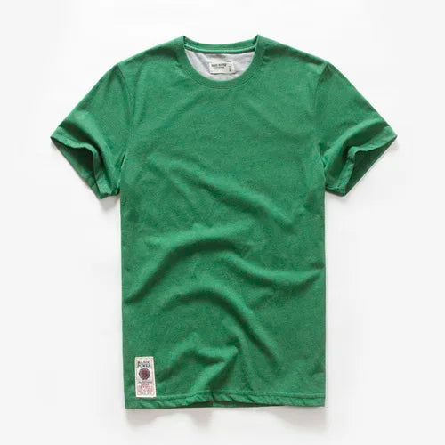 Solid Colour Casual O-neck High Quality - Men's T-Shirt