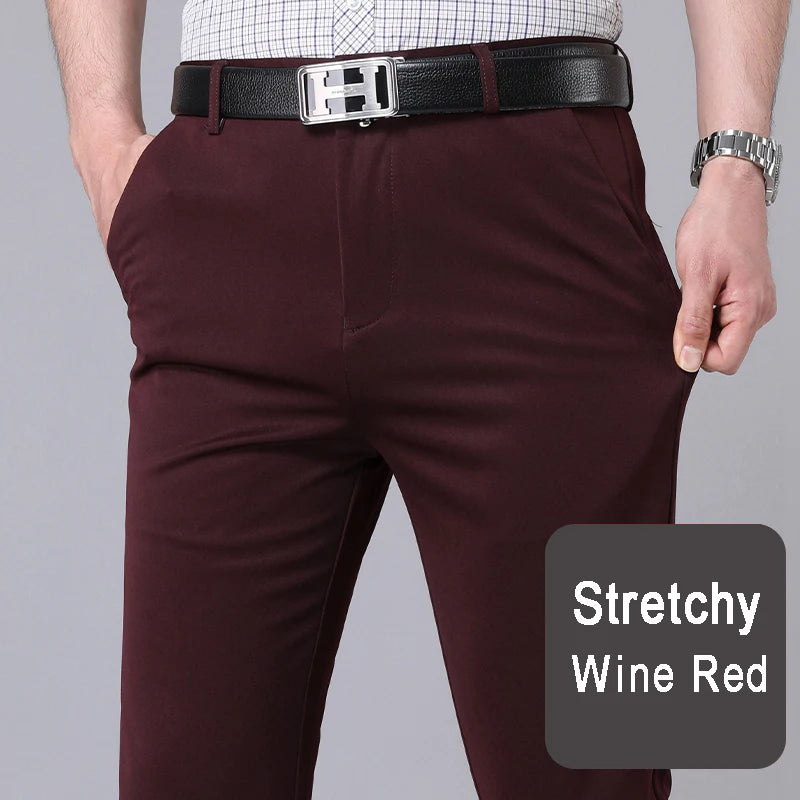 Smart Casual Straight Fit Trousers - Men's Trousers