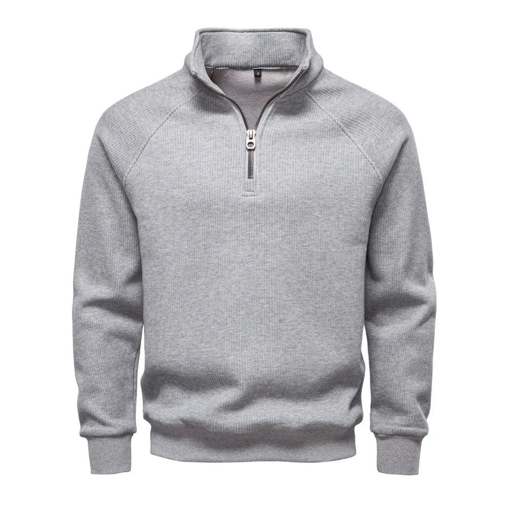 Fleece-Lined Half-Zip Sweatshirt - Men's Sweatshirt