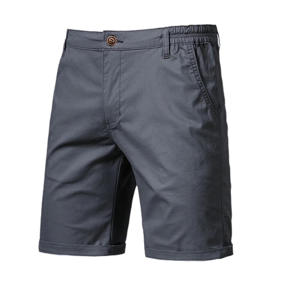 Standard Casual High Quality 100% Cotton, Elastic Waist - Men's Shorts