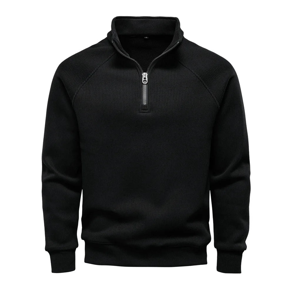 Fleece-Lined Half-Zip Sweatshirt - Men's Sweatshirt
