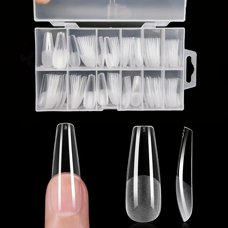 120Pcs Full Cover Press On Nail Tips Stiletto - Soak Off Gel Nail Extension