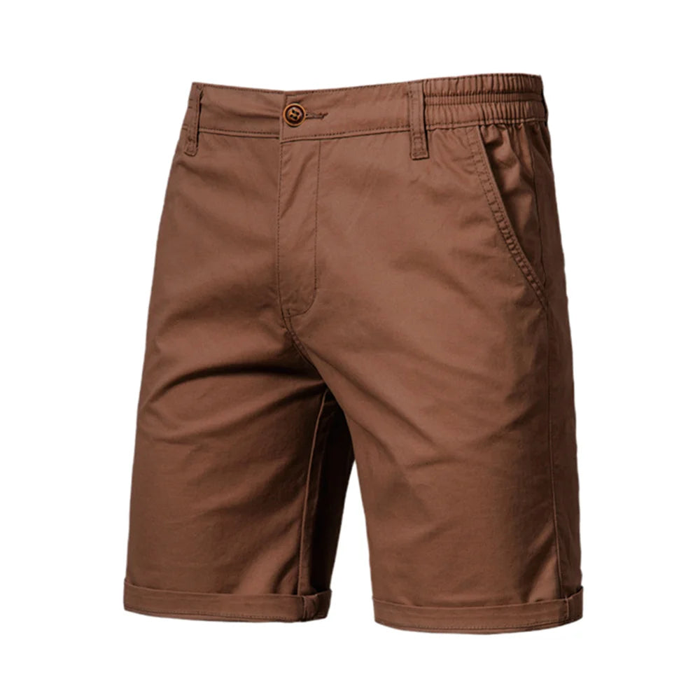 Standard Casual High Quality 100% Cotton, Elastic Waist - Men's Shorts