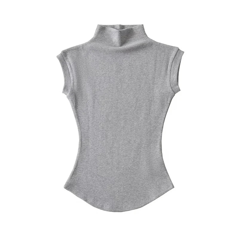 Sleeveless Turtleneck - Women’s Top