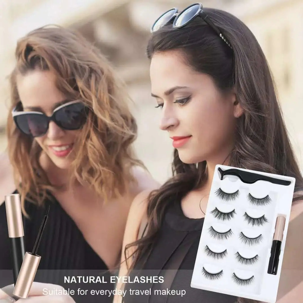 Magnetic Liquid Eyeliner & 5 Pairs Lashes Set